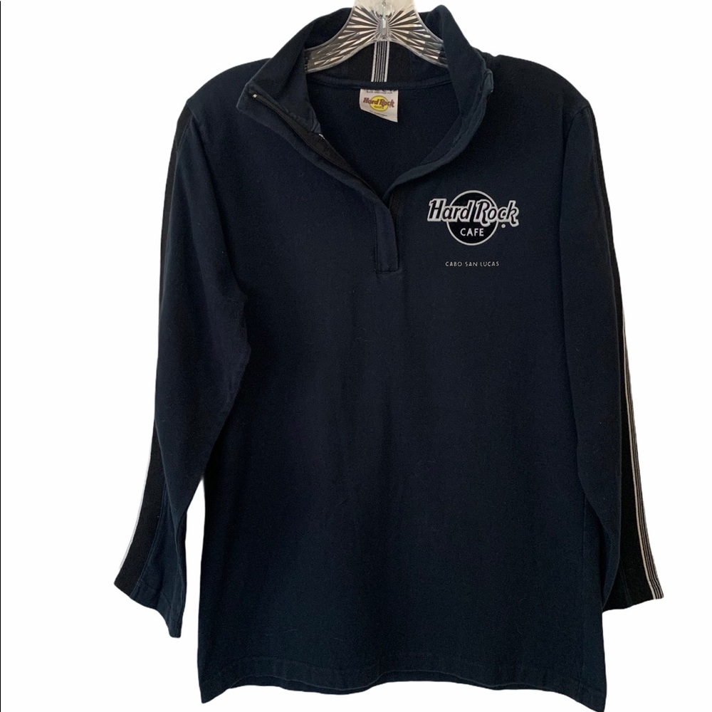 HARD ROCK CAFE Quarter Zip Pullover Size Large
